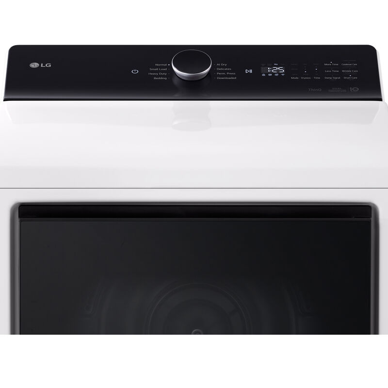 LG 27 in. 7.3 cu. ft. Smart Ventless Electric Dryer with Heat Pump & Sensor Dry - Alpine White, Alpine White, hires