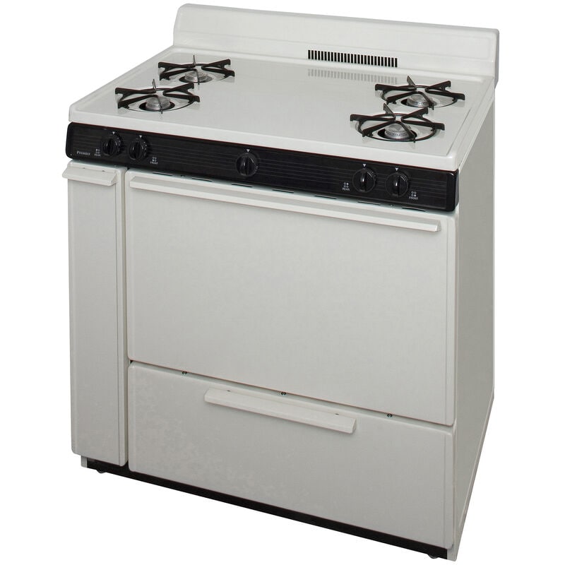 Premier 36 in. 3.9 cu. ft. Gas Range with Open Burners - Bisque, , hires