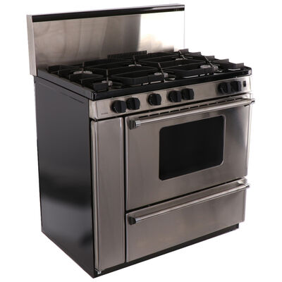Premier Pro Series 36 in. 3.9 cu. ft. Gas Range with 6 Sealed Burners & Griddle - Stainless Steel | P36S3282PS