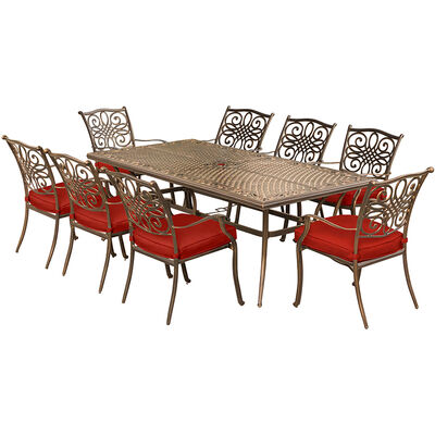 Hanover Traditions 9-Piece Dining Set - Red | TRADDN9PCRED