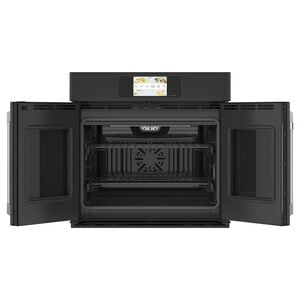 Cafe Professional Series 30 in. 5 cu. ft. Smart Electric Single Wall Oven with True European Convection - Matte Black, Matte Black, hires