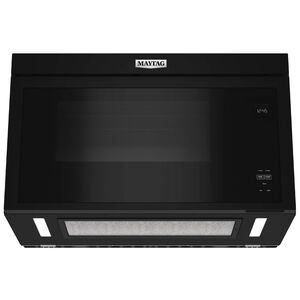 Maytag 30 in. 1.1 cu. ft. 1000W Over-the-Range Microwave with 300 CFM & Sensor Cooking - Black, , hires