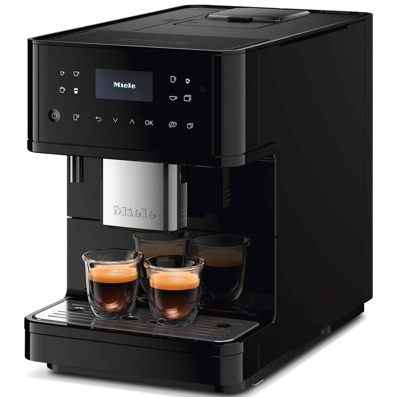 Miele CM 6160 MilkPerfection Countertop Coffee Machine with WiFi Connect, AromaticSystem, OneTouch for 2 Convenient Cleaning and MaintenancePrograms - Obsidian Black, Black, hires