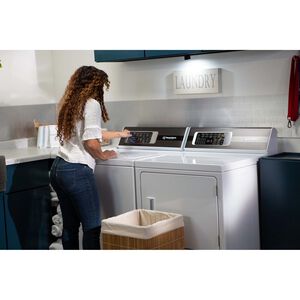 Speed Queen TR7 26 in. 3.2 cu. ft. Top Load Washer with Agitator & Perfect Wash - White, White, hires