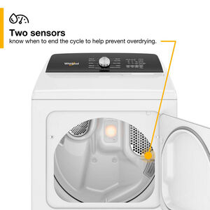 Whirlpool 29 in. 7.0 cu. ft. Electric Dryer with Moisture Sensing Dryer & Steam Cycle - White, , hires
