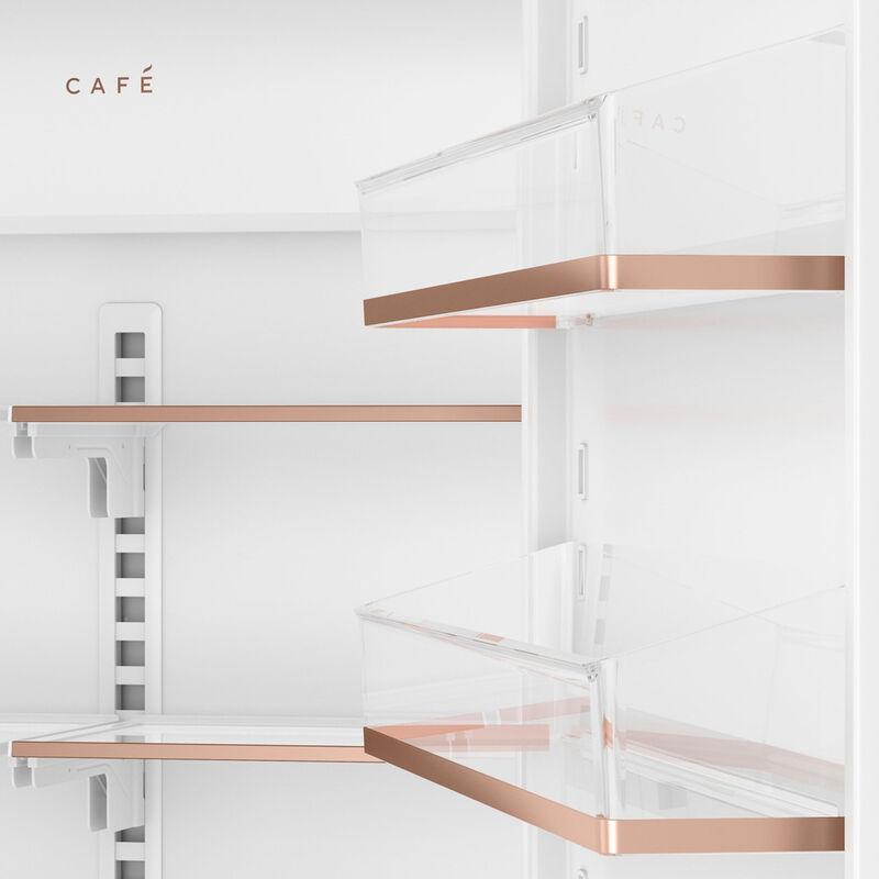 Cafe 36 in. 20.1 cu. ft. Built-In Smart Counter Depth Bottom Freezer Refrigerator with Ice Maker - Stainless Steel, , hires