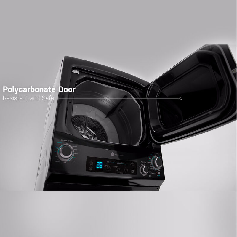 GE 27 in. 3.9 cu. ft. Smart Electric Top Load Laundry Center Diamond Gray P.C. Richard & Son