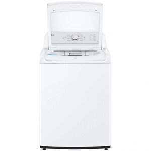 LG 27 in. 4.1 cu. ft. Top Load Washer with 4-Way Agitator, Slam Proof Glass Lid & True Balance Anti-Vibration System - White, White, hires
