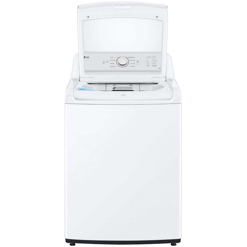 LG 27 in. 4.1 cu. ft. Top Load Washer with 4-Way Agitator, Slam Proof Glass Lid & True Balance Anti-Vibration System - White, White, hires