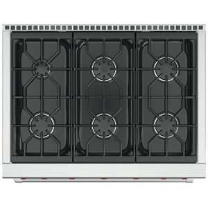Wolf 36 in. 5.5 cu. ft. Standard Convection Gas Range with 6 Sealed Burners - Stainless Steel, , hires