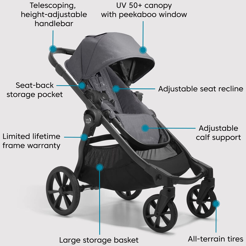 Baby Jogger City Select 2 Stroller - Radiant Slate, , hires
