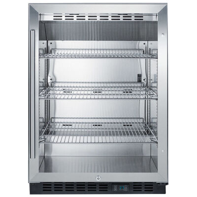 Summit 24 in. 5.0 cu. ft. Built-In Beverage Center with Adjustable Shelves & Digital Control - Stainless Steel | SCR610BLCSS