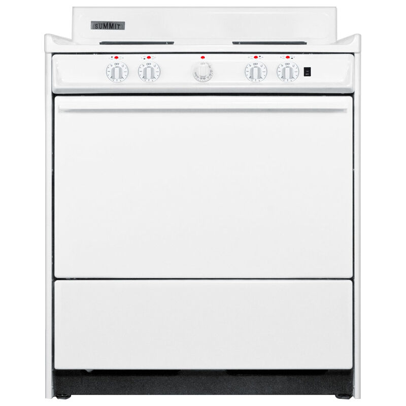 Summit 30 in. 3.7 cu. ft. Electric Range with Coil Burners - White, , hires