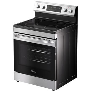 Midea 30 in. 6.3 cu. ft. Electric Range with Radiant Burners - Stainless Steel, Stainless Steel, hires