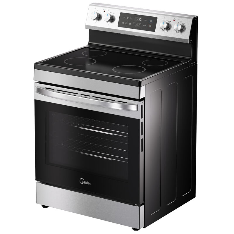 Midea 30 in. 6.3 cu. ft. Electric Range with Radiant Burners - Stainless Steel, Stainless Steel, hires