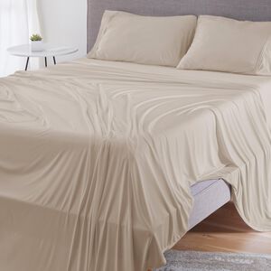 BEDGEAR Dri-Tec King / Cal King Size Sheet Set (Ideal for Adj. Bases) - Medium Beige, , hires
