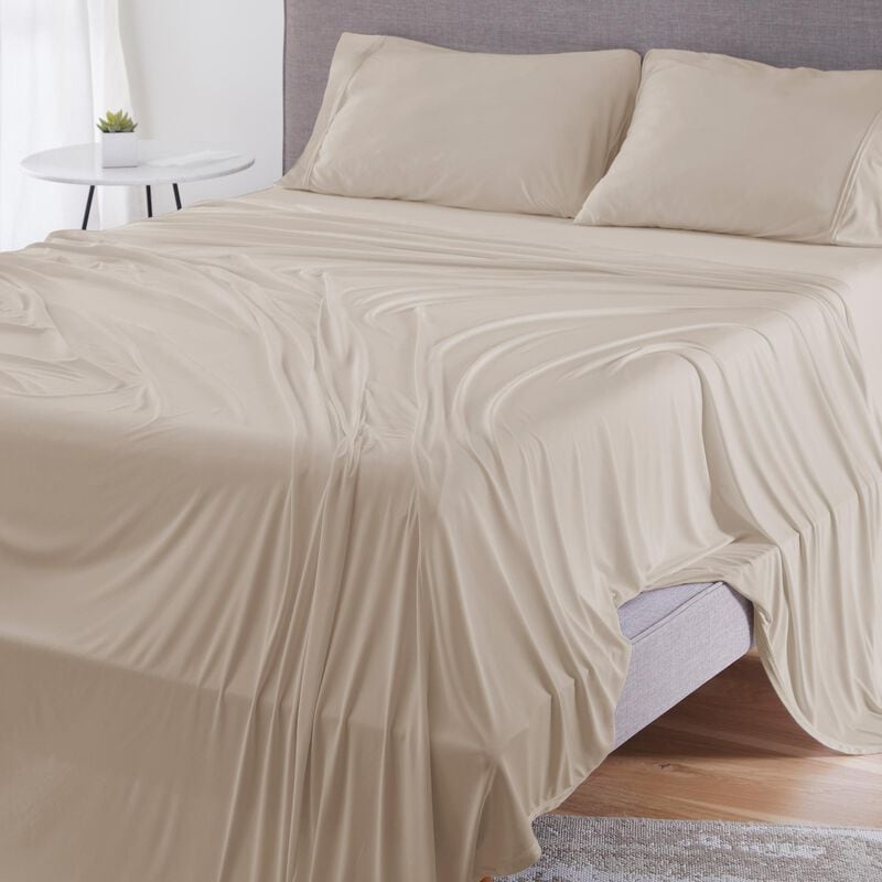 BEDGEAR Dri-Tec King / Cal King Size Sheet Set (Ideal for Adj. Bases) - Medium Beige, , hires