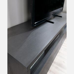 Sauder Harvey Park Collection Large TV Credenza - Raven Oak, , hires