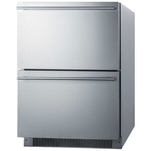 Summit 24 in. 4.8 cu. ft. Outdoor Double Refrigerator Drawers - Custom Panel Ready, , hires