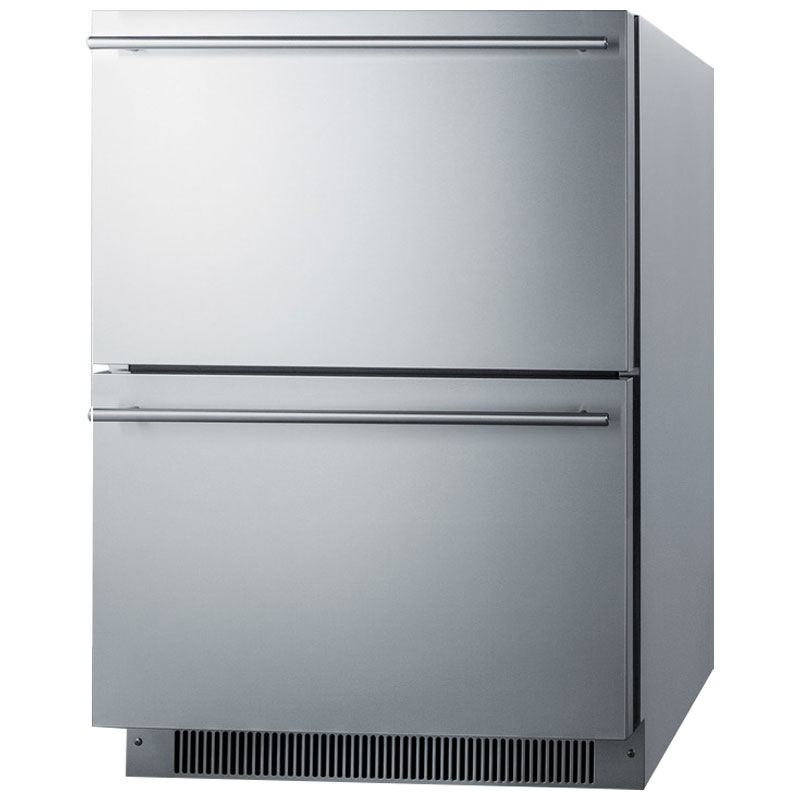 Summit 24 in. 4.8 cu. ft. Outdoor Double Refrigerator Drawers - Custom Panel Ready, , hires