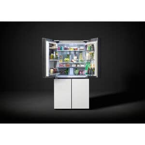 Samsung Bespoke 36 in. 22.5 cu. ft. Smart Counter Depth 4-Door French Door Refrigerator with Internal Water Dispenser - White Glass, White Glass, hires
