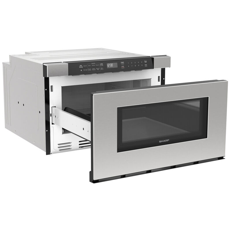 Sharp 24 in. 1.2 cu. ft. 950W Built-In Microwave with Sensor Cooking - Stainless Steel, , hires