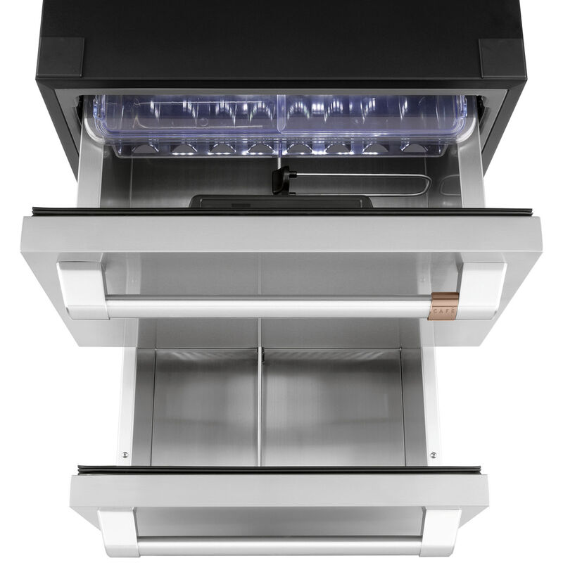 Cafe 24 in. 5.7 cu. ft. Double Refrigerator Drawers - Stainless Steel, Stainless Steel, hires