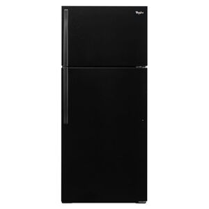 Whirlpool 28 in. 14.3 cu. ft. Top Freezer Refrigerator - Black, Black, hires