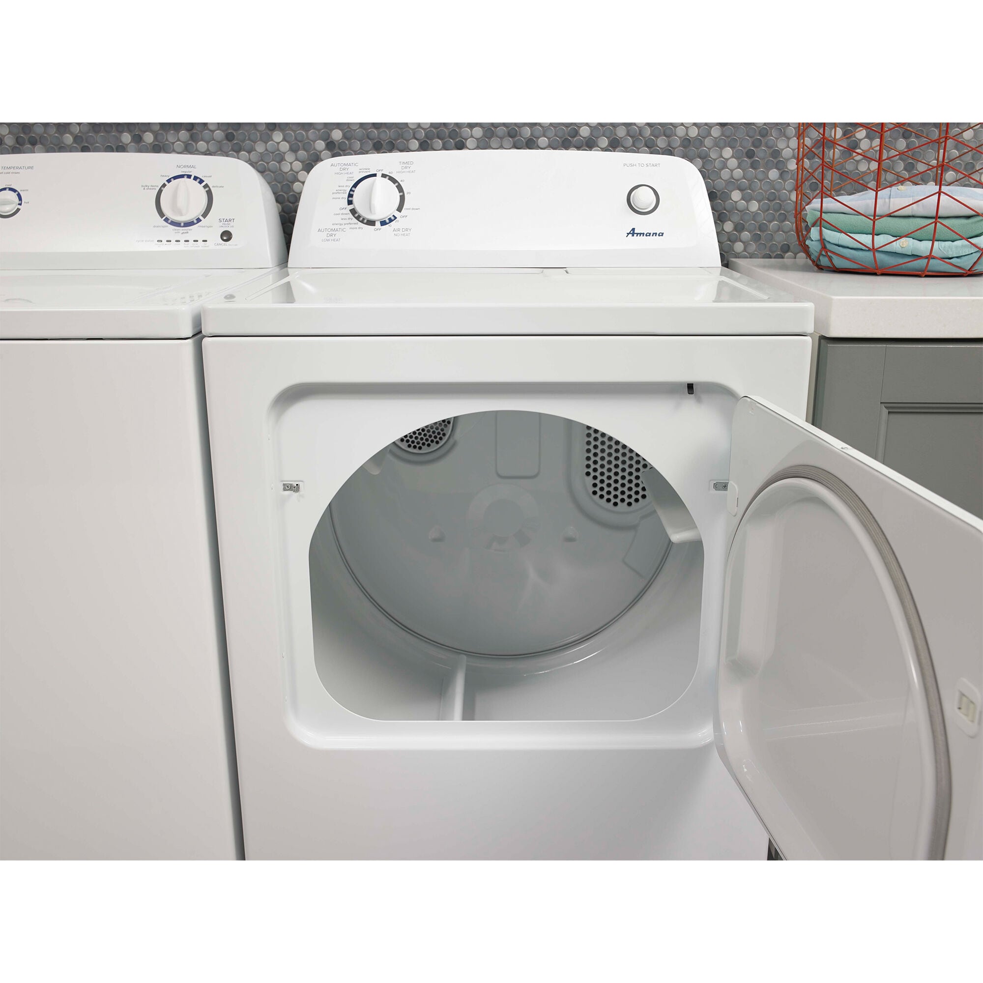 Amana 29 in. 6.5 cu. ft. Gas Dryer with Wrinkle Prevent Option White P.C. Richard Son