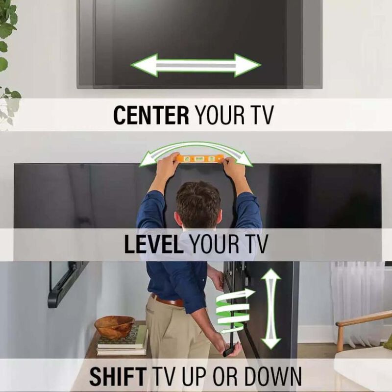 Sanus Systems Advanced Full-Motion 4D + Shift TV Wall Mount for TVs 42"-90" - Black, , hires