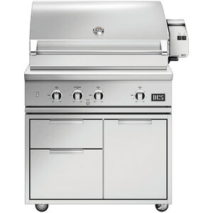 DCS 36" Stainless Steel Grill Cart with Storage, , hires