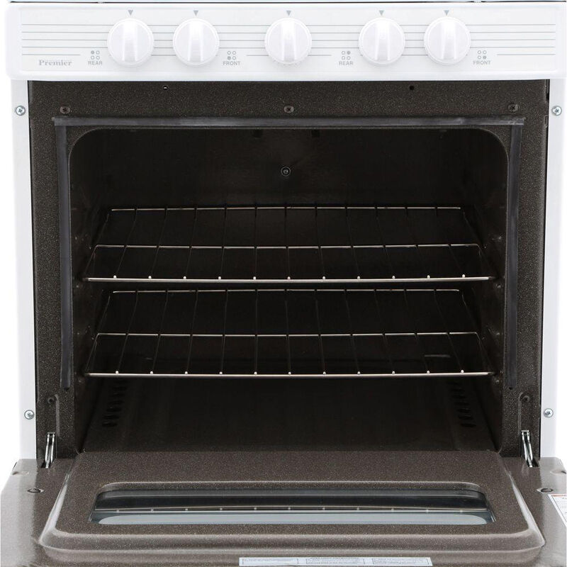 Premier 24 in. 2.9 cu. ft. Gas Range with 4 Sealed Burners - White, , hires
