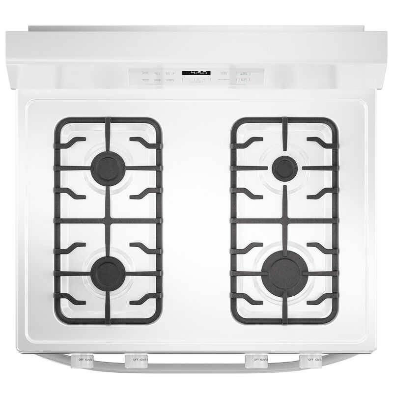 Midea 30 in. 6.1 cu. ft. Gas Range with 4 Sealed Burners - White, White, hires