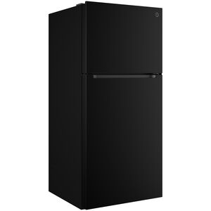 GE 30 in. 21.0 cu. ft. Garage-Ready Top Freezer Refrigerator - Black, Black, hires