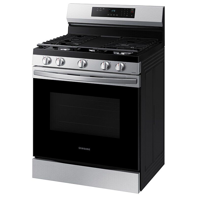 Samsung 30 in. 6 cu. ft. Smart Gas Range with 5 Sealed Burners & Griddle - Stainless Steel, , hires