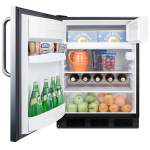 Summit 24 in. 5.1 cu. ft. Undercounter Refrigerator - Stainless Steel, , hires