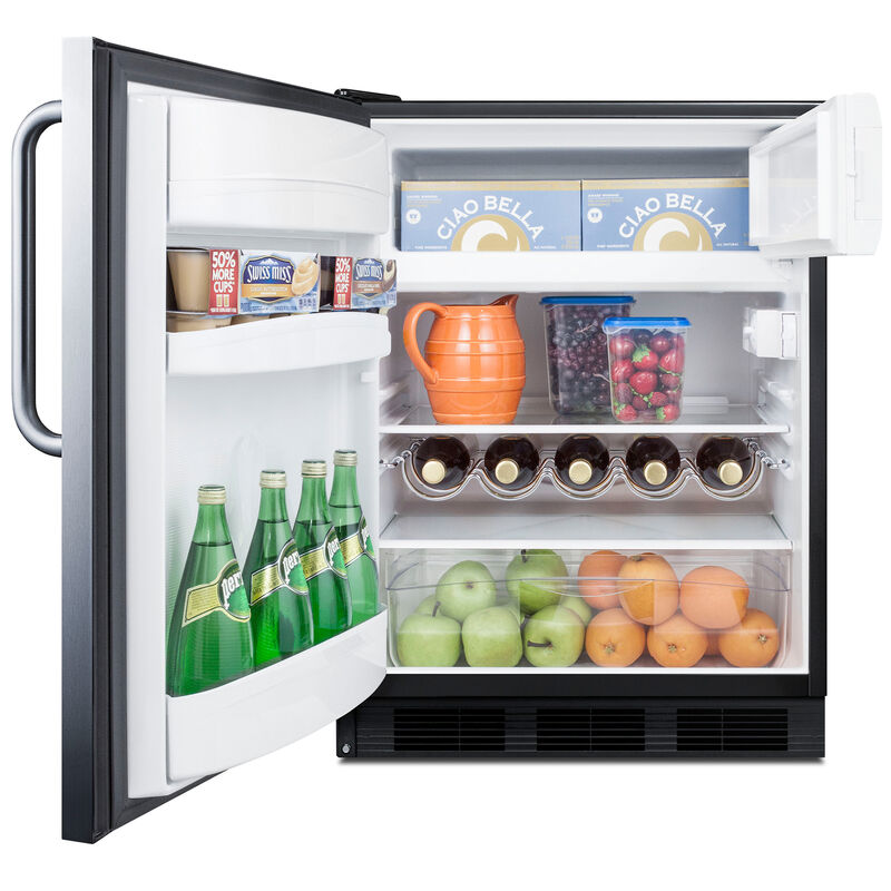 Summit 24 in. 5.1 cu. ft. Undercounter Refrigerator - Stainless Steel, , hires