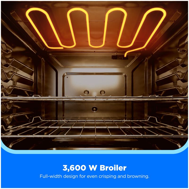 Midea 30 in. 6.3 cu. ft. Electric Range with Radiant Burners - Stainless Steel, , hires