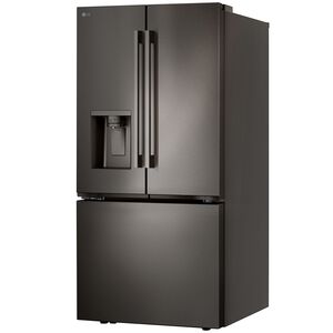 LG 33 in. 24.5 cu. ft. Smart French Door Refrigerator with Ice & Water Dispenser - PrintProof Black Stainless Steel, PrintProof Black Stainless Steel, hires