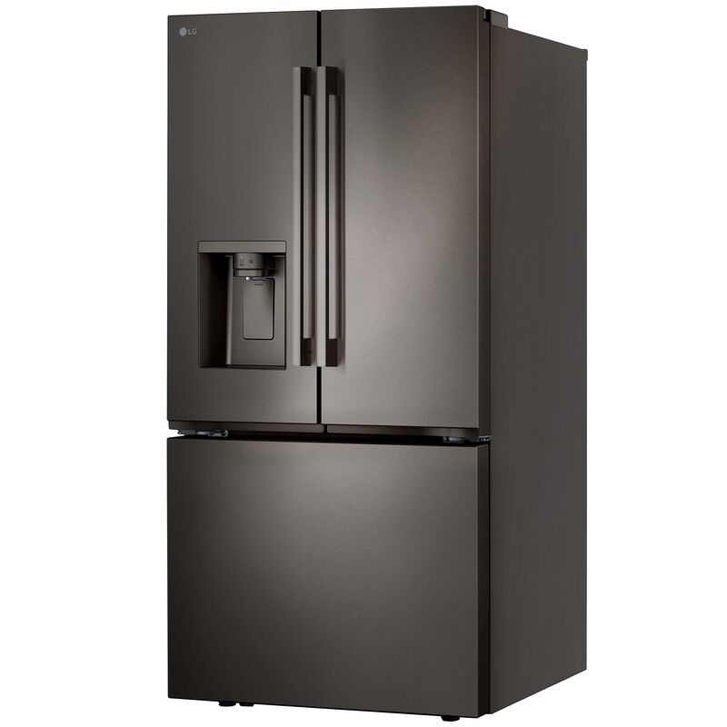 LG 33 in. 24.5 cu. ft. Smart French Door Refrigerator with Ice & Water Dispenser - PrintProof Black Stainless Steel, PrintProof Black Stainless Steel, hires