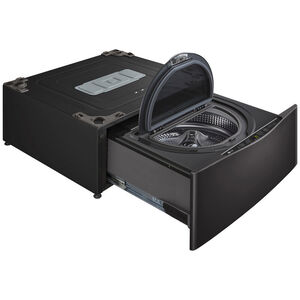 LG SideKick 29 in. 1.0 cu. ft. TwinWash Compatible Pedestal Washer - Black Steel, , hires