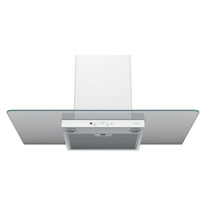 Cafe 36 in. Chimney Style Range Hood with 4 Speed Settings, 350 CFM, Convertible Venting & 2 Halogen Lights - Matte White, , hires