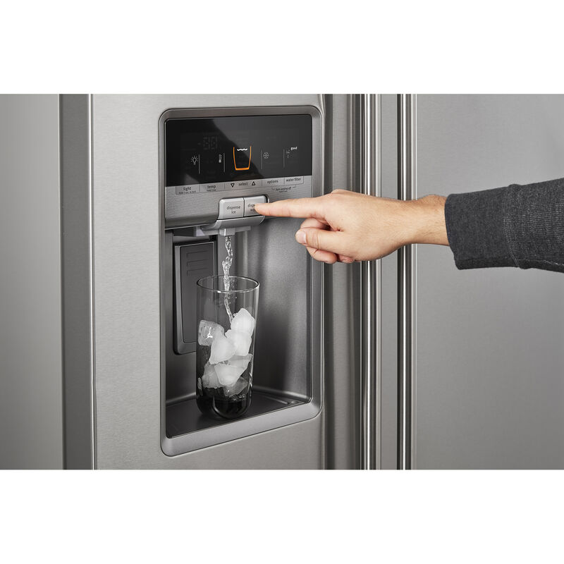 Maytag 36 in. 20.6 cu. ft. Counter Depth Side by Side Refrigerator with Ice & Water Dispenser - Fingerprint Resistant Stainless Steel, , hires