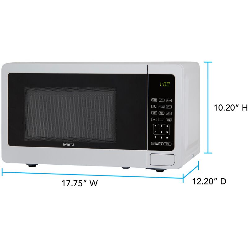 Avanti 18 in. 0.7 cu. ft. 700W Countertop Microwave - White, White, hires