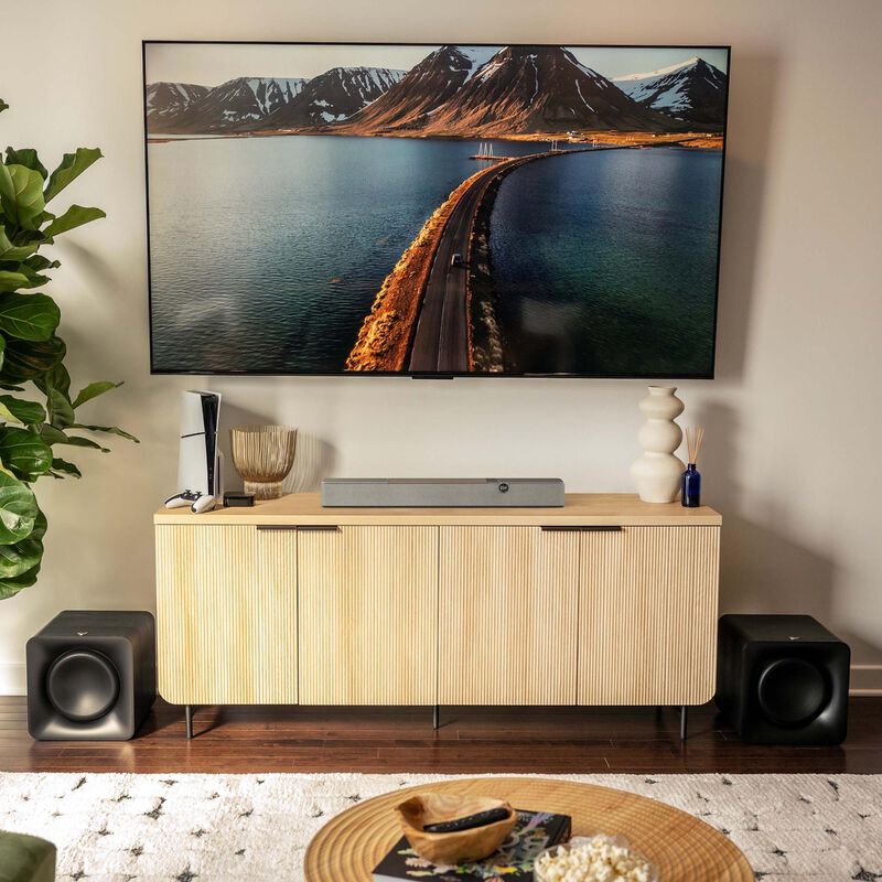 Klipsch 2.1 Channel Dolby Atmos Sound Bar with Bluetooth & Built-In Subwoofer - Walnut, , hires
