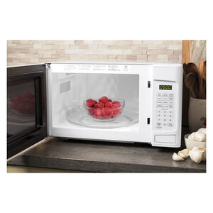 GE 20 in. 1.1 cu.ft Countertop Microwave with 10 Power Levels - White, White, hires