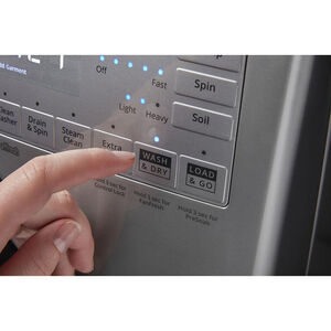 Whirlpool 27 in. 5.0 cu. ft. Stackable Front Load Washer with Sanitize Cycle, Steam Wash & Load-&-Go XL Dispenser - Chrome Shadow, , hires