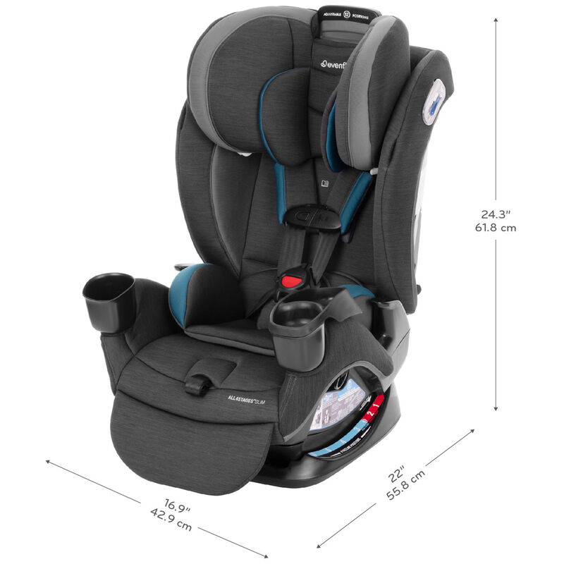 Evenflo All4Stages Slim+ 4-in-1 Convertible Car Seat - Baker Gray, Baker Gray, hires