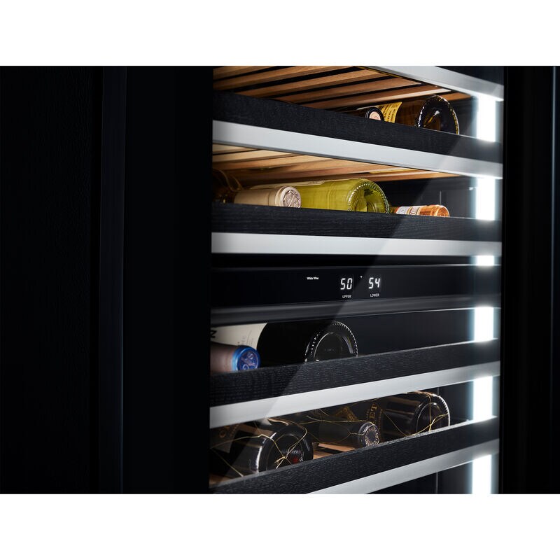 JennAir 24 in. Undercounter Wine Cooler with Wood Racks, Dual Temperature Zones & 45 Bottle Capacity - Custom Panel Ready, , hires