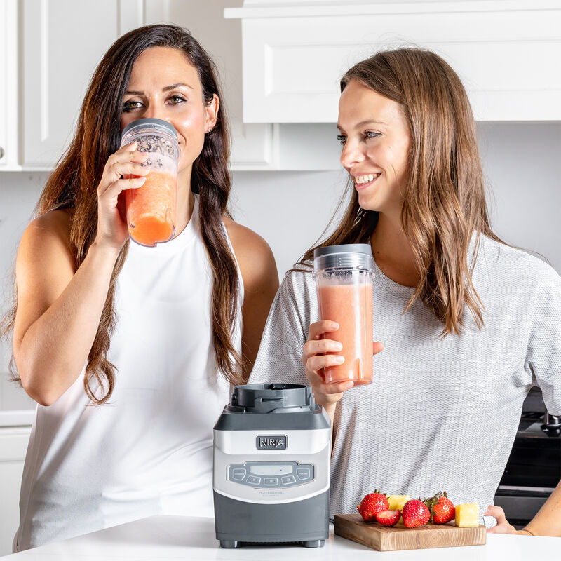 Ninja Pro 72 Ounce 3-Speed Blender with Single Serve Cups - Gray, , hires
